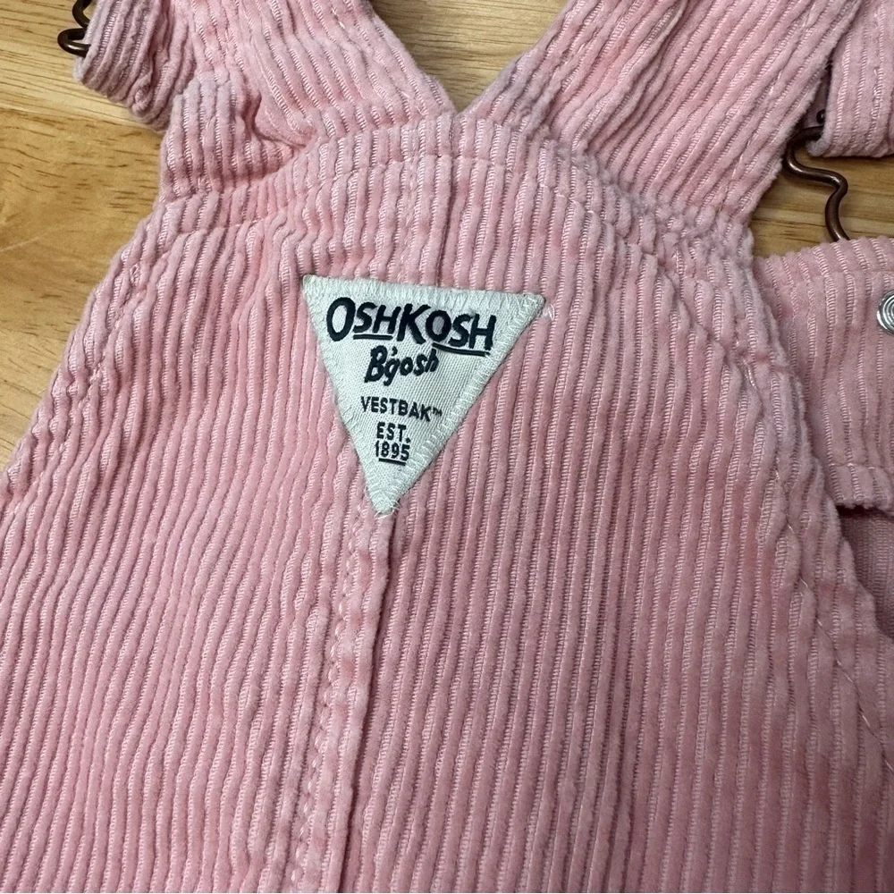 Oshkosh BGOSH Vestbak Size 3T Pink dress Skirtall Overalls Dress Pink Corduroy